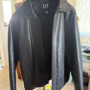 GAP Vintage Black Leather Jacket